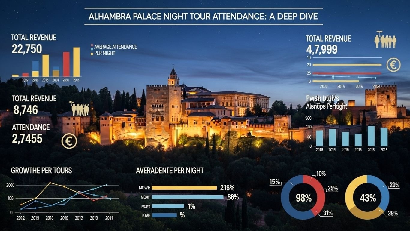 alhambra palace night tour attendance revenue